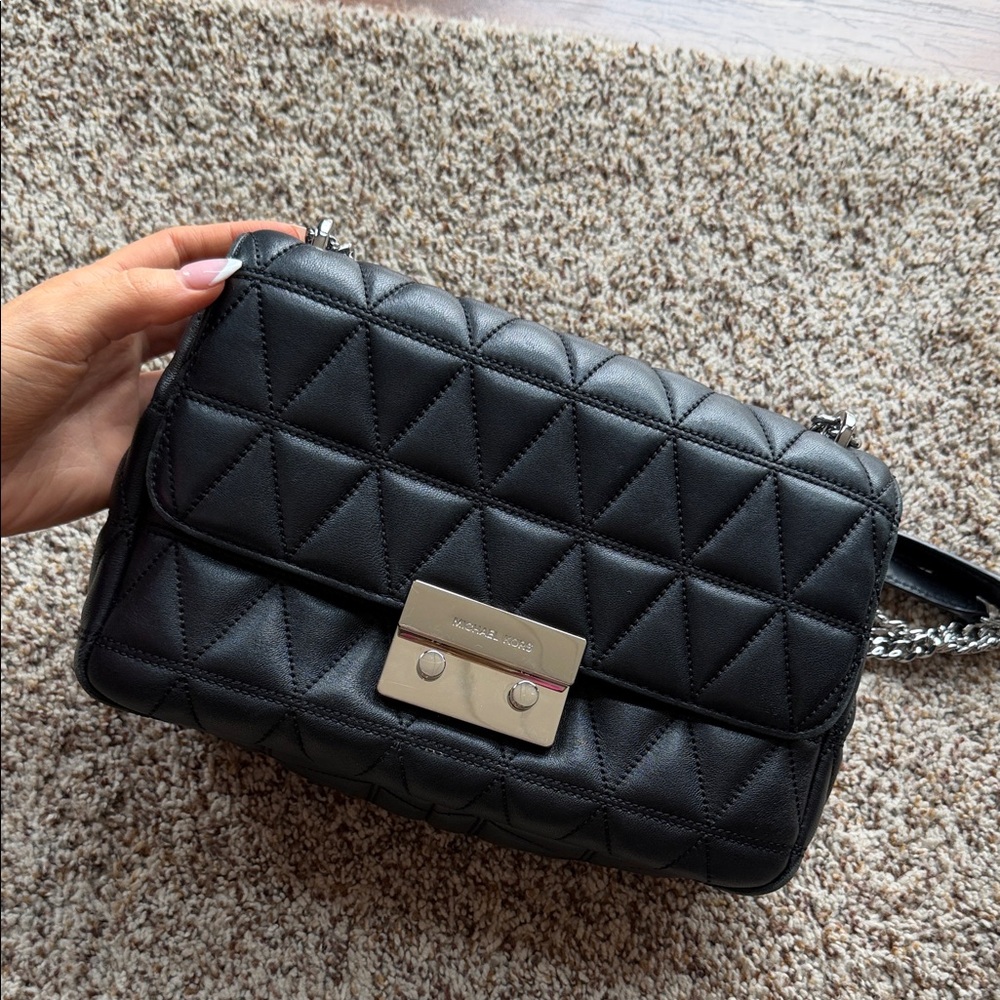 Michael kors Black Quilted Leather Shoulder Bag